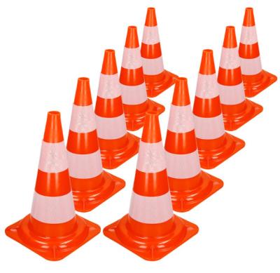 China 47cm Red Orange Heavy Duty Traffic Cones Traffic Control Cones For Parking Lot for sale