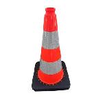 China 2kg 28 Traffic Cones Orange White Warning Cones 50cm  Orange Cones For Parking for sale