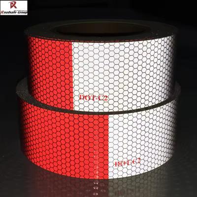 China Traffic Warning Tape 45.7m Reflective Film Sticker Adhesive Reflective Tape For Truck for sale