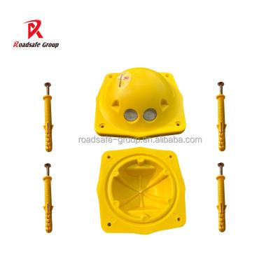 China ABS Yellow Reflective Round Plastic Reflector Road Stud for sale