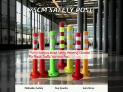 75cm Outdoor Road Safety Warning Durable Pu Plastic Traffic Warning Post