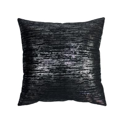 China Viable Wholesale Velvet Cushion Cover Decorative Silver Printed Home Decorative Throw Pillow Case 18x18 Inches for sale