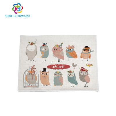 China Other high quality custom sublimation canvas mask place mats for dining table for sale