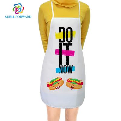 China Sublimation Plain White Polyester Blank Aprons for sale