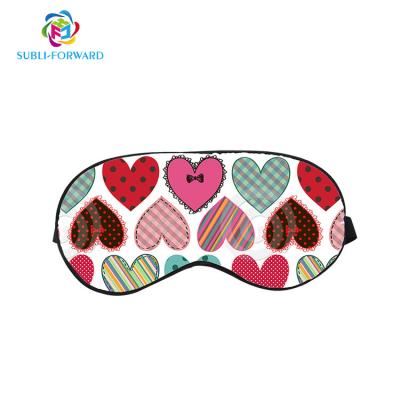 China Anti-wrinkle sublimation silk-like polyester material eye mask for customization for sale