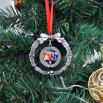 China Durable Ornaments Blank Hanging Pendant For Decorations Sublimation Christmas Custom Metal Ornament for sale