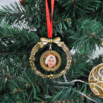 China Durable Popular Selling Custom Bilateral Sublimation Blank Christmas Ornaments Tree Hanging Decorations for sale