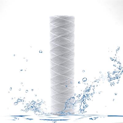 China Filtration PP Thread Spun Wire Polypropylene Wound Water Filter Cartridge Drinking Water String Wound Industrial PP Filter Cartridges for sale