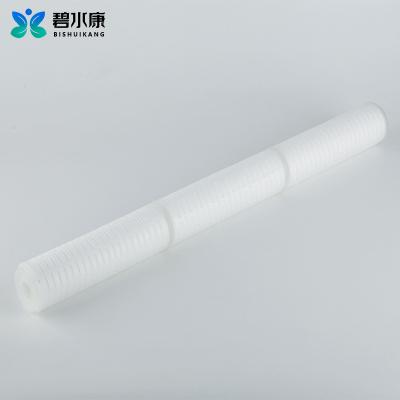 China Water Filter Cartridge Filtration Pleated Grade Sterile Membrane 30 Inch 0.22 Micron Pleated Water Cartridge For Medical Filtration for sale