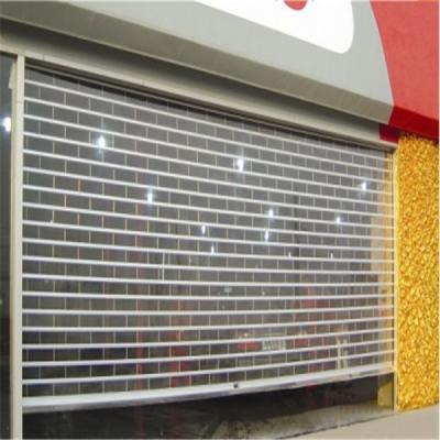 China Polycarbonate Automatic Thermal Insulation Transparent Crystal Roller Shutter Door for sale