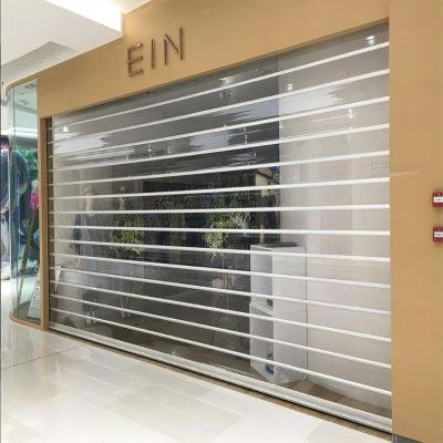 China Thermal Insulation Full View Automatic Polycarbonate Rigid Commercial Rolling Shutters for sale