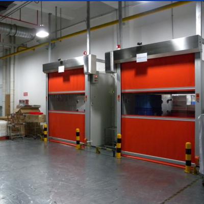 China Heat insulation interior exterior high speed fabric rolled doors/fast fabric rolling shutter/fast roller door for sale