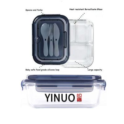 China Takeaway Microwavable Microwavable Safe Container Glass Food Bowl for sale