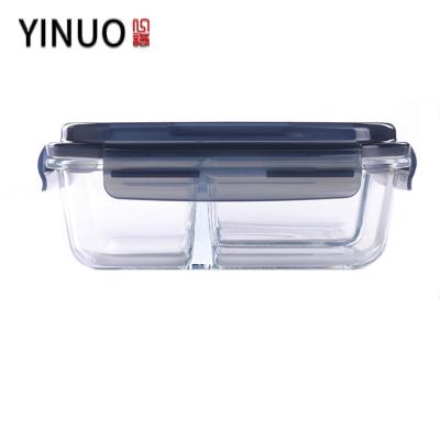 China Heatable Adult Dry Food Storage Box Glass Food Container Bowl With Lid for sale