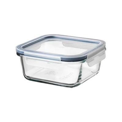 China Sustainable Borosilicate Meal Prep Glass Food Container For Food Glass With Lid for sale