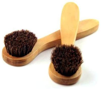 China All Natural New Style Horse Hair Wooden Face Brush Bamboo Washing Facial Brush for sale