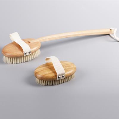 China High Quality Long Handle Body Massager Brush Bamboo Bath Brush for sale