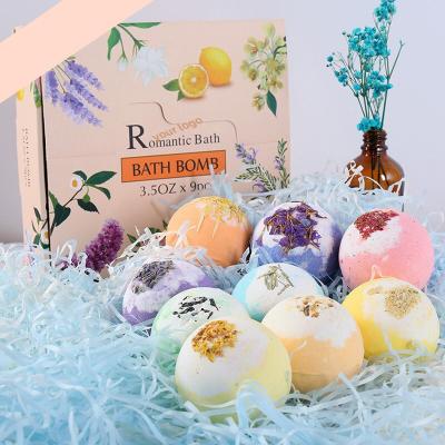 China Hot Selling Msds 100% Natural Ingredients Hotel Spa Spa Ball Gift Set Natural Bubble Vegan OEM Salt Bath Bombs for sale