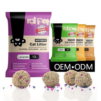 China Multi-Fragrance Warm Bentonite Cats Litter OEM/ODM Bentonite Cat Litter Clumping Ball Dustproof Strong Cat Litter for sale