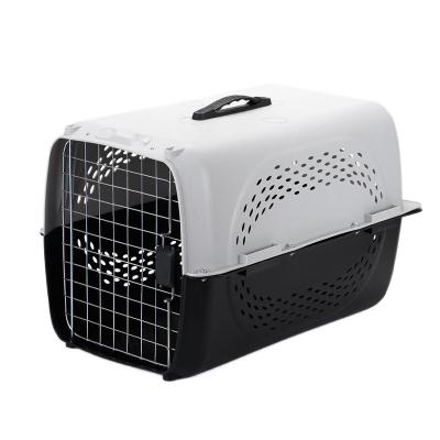 China Sustainable Hot Products Pet Flight Crate Portable Plastic Carrier Pet Carrier For Cats And Dogs Air Transport for sale