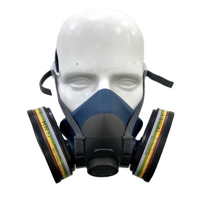 China Benzens Factory Direct Sale 2022 Multi Gas Half Mask Gas Mask Chemical Vapor Filter With Double Filter Box for sale