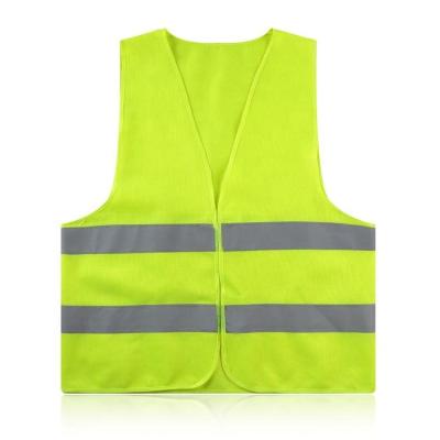 China Night Safety Protection Visibility Polyester Top Knitted Fabric Reflective Vest Construction Work Vest for sale