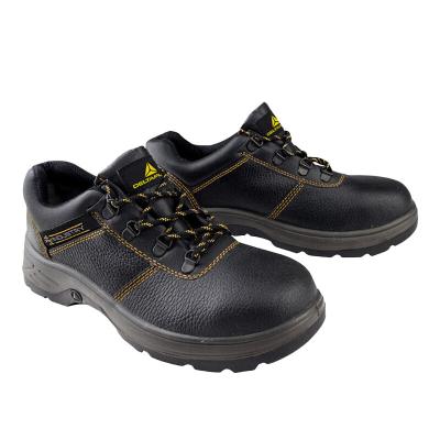 China Antistatic Industrial Top Low Safety Shoes Shock Absorption Black Buffalo Hide Safety Shoes for sale