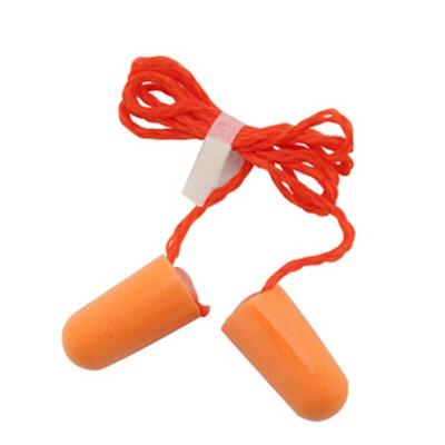 China Resilience Is Strong Hot Sales Disposable Noise Reduce Ear Plugs Soft Foam Hearing Protection With Cord Noise Canceling Earplugs for sale