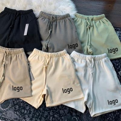 China Anti-Wrinkle Customized Logo Hot Selling Style High Quality Basics Shorts Reflective French Terry Custom Cotton Shorts Men for sale