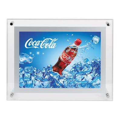 China Real Estate Agent Sign Wall Mount Crystal Light Box A1 A2 A3 A4 Size LED Window Display Real Thin Rectangle /square for sale