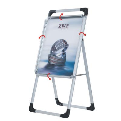 China Long Life Durability Single / Double Side Aluminum Transparent Standing Display Sidewalk Sign for sale