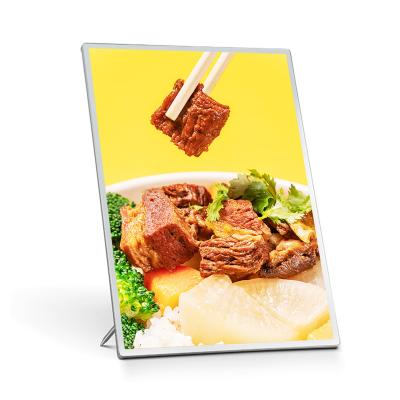 China Factory price desktop led light box frame for restaurant cafe bar advertising light box indoor rectangle /square for sale