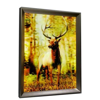 China Advertising Customize 3D Photo Frame Poster Aluminum Snap Frame Led Light Box Rectangle /square for sale