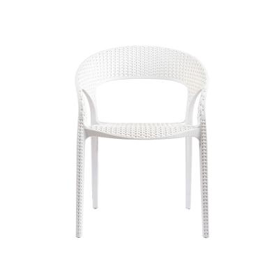 China Modern Outdoor Cafe Furniture PP White Plastic Restaurant Chair for sale