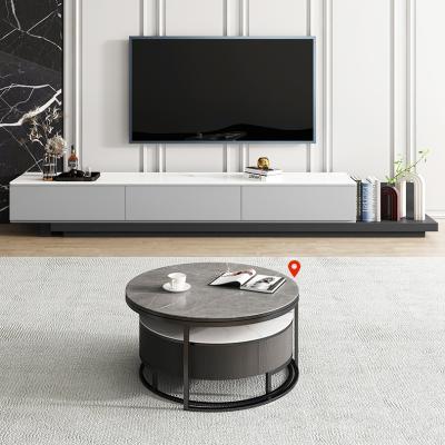 China Wholesale price extendable luxury living room furniture TV stand and coffee table set for sale