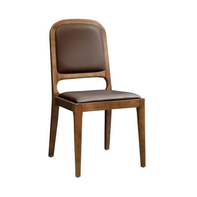 China Modern Wholesale Used Restaurant Solid Wood Antique Widely Used Dining Wooden Chair for sale