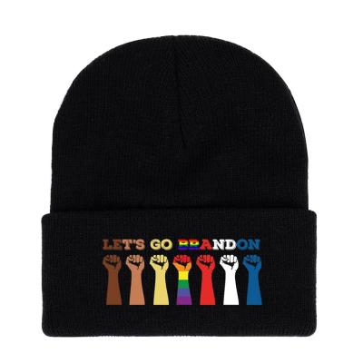 China COMMON Wholesale Custom Beanie Winter Hat Let Us Go Brandon Beanie Hat Let Us Go Brandon Hats for sale