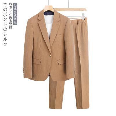 China Anti-wrinkle korean slim suits for mens suits set clothing luxury mens formal suit for men for sale