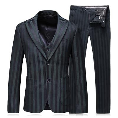 China Anti-Wrinkle Suits Set Luxury Mens 3 Piece Slim Fit Wedding Suits Men 3 Piece Set For Mens Formal Suit for sale