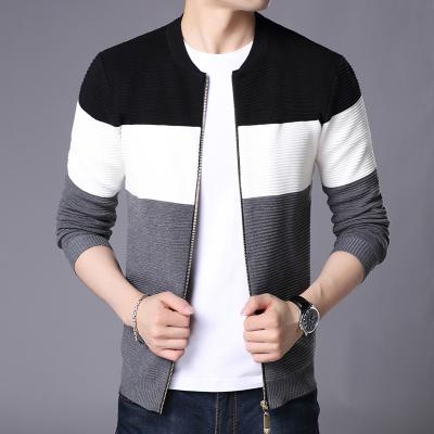 China Anti-Wrinkle New Design Mens Sweater Men's Long Sleeve Knitted Turtle Neck Cardigan Sweater for sale