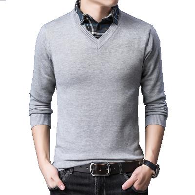 China 2021 Wholesale Anti-Wrinkle Mens Sweaters Custom Sheer Dye Color Opening Scratching Fitted Pullover Sweater for sale