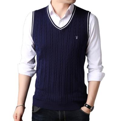 China Custom Knitted Hot Selling High Quality Spring Vest Anti-Wrinkle Sweater and Sweater Vest Spring Men's Sweaters for sale