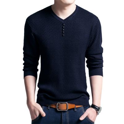 China new Anti-wrinkle sweaters for autumn and winter men's long sleeve thin v-neck sweater twill casual sweater fashion for sale