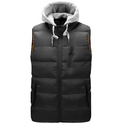 China New Men's Waistcoat Jacket Cotton Coat Men's Waterproof Custom Down Vest Cotton With Zipper Backing Collar for sale