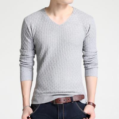 China High Quality Men's Spring Sweater Anti-wrinkle Solid Color Thin V-Neck Sweater Men's Sweater for sale