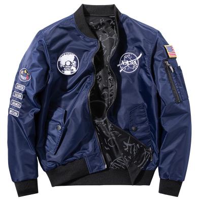 China Work Viable Jacket For Mens Army NASA Bomber Jacket Satin Bomber Baseball Winter Mens Military Jacket for sale