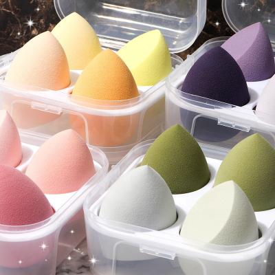 China New Original Eco-friendly Non-latex Polyurethane Hydrophilic Teardrop Makeup Sponge Blender Blender With Packing Box for sale