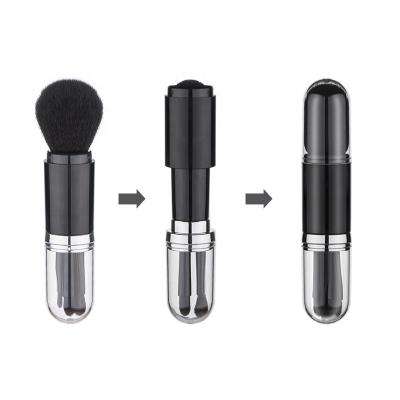 China Recyclable Skin-Friendly Makeup Brush Separable 4 In 1 Portable Retractable Mini Brush Private Label Brush Custom Cosmetic Makeup Set for sale