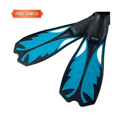 China Full Foot Pocket Fins China Customize Logo Short Cable Blade Snorkeling Swimming Diving Fins for sale