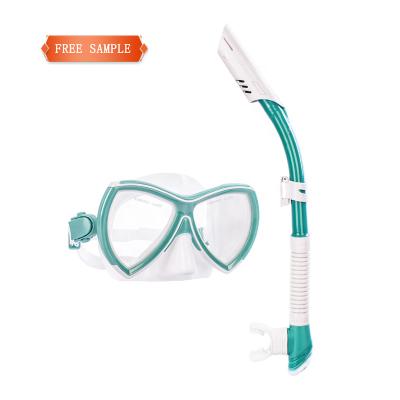 China Brand Lightweight Professional Porcelain Wave Mask And Snorkel Funny Short Diving Set for sale